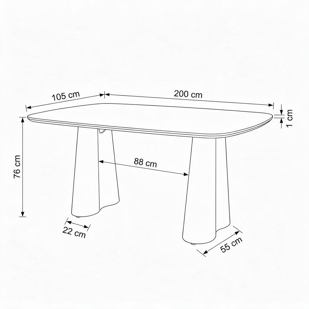 MESA COMEDOR DT-602 CRISTAL