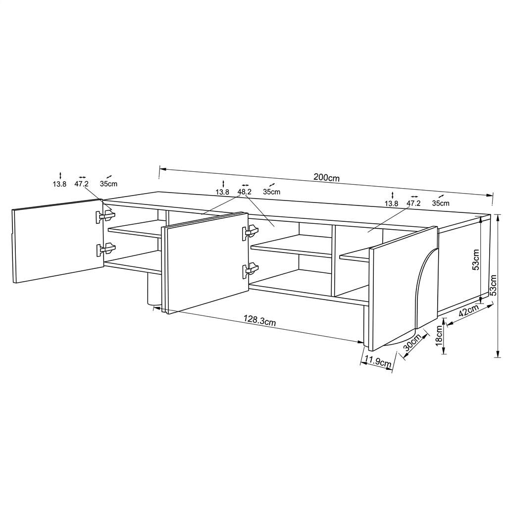 MUEBLE TV-715 TOURS ARCOS