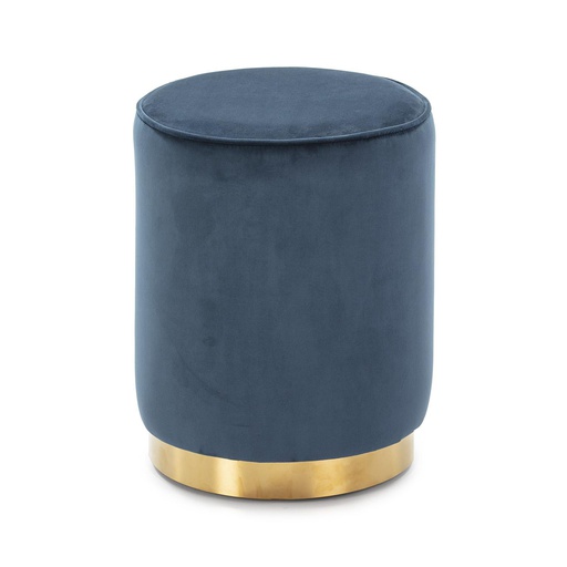 [POUFPO002AD] POUF VELVET PO-02  (BLUE, GOLDEN)