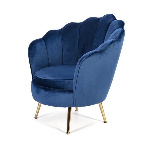 [SILOSL971/] ARMCHAIR VELVET SL-971 (BLUE)