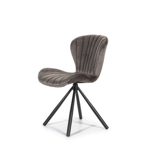 [SILATP543GO] CHAIR VELVET DC-543  (DARK GREY)