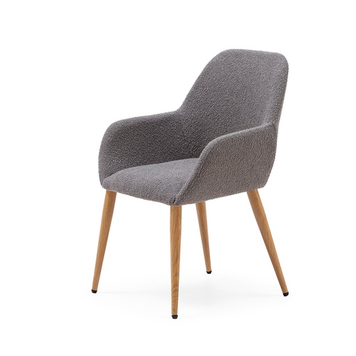 [DC-623-GRIS-ROBLE] CHAIR FABRIC DC-623  (GREY, OAK)