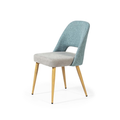 [DC-624-TURQUESA-ROBLE] CHAIR FABRIC DC-624 (TURQUOISE, OAK)