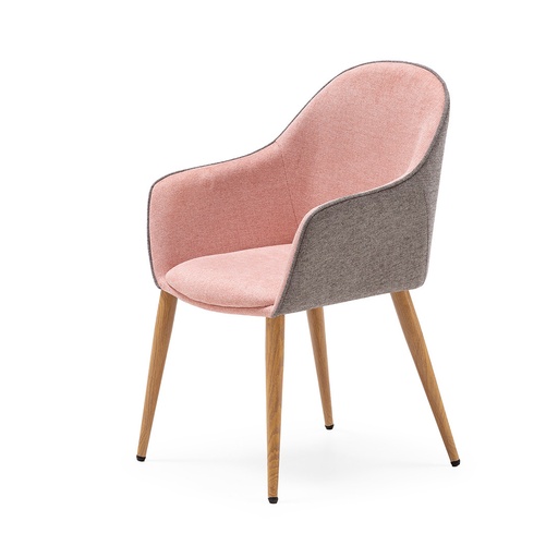 [DC-625-COMB-ROSA-ROBLE] CHAIR FABRIC DC-625 (COMBINADO GRIS/ROSA, OAK)