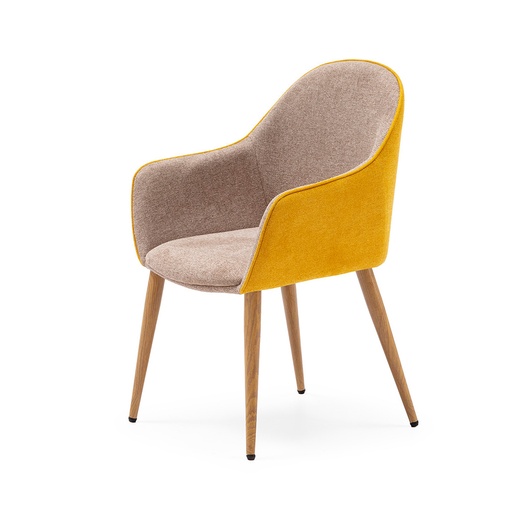 [DC-625-COMB-BEIGE-AMA-ROBLE] CHAIR FABRIC DC-625 (COMBINED BEIGE/YELLOW, OAK)