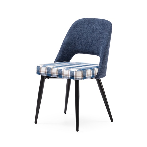 [DC-624-AZUL-NEGRO] CHAIR FABRIC DC-624 Plaid (BLUE, BLACK)