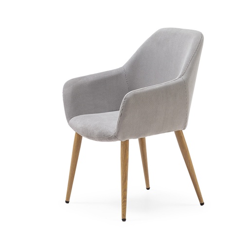 [DC-626-GRIS-ROBLE] CHAIR CORDOROYDC-626 (GREY, OAK)