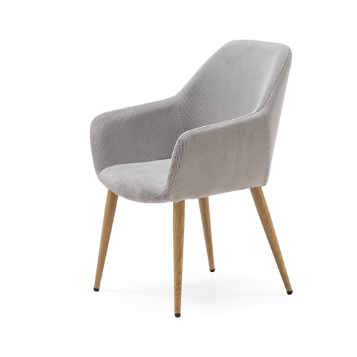 [DC-626-GRIS-ROBLE] CHAIR CORDOROYDC-626 (GREY, OAK)