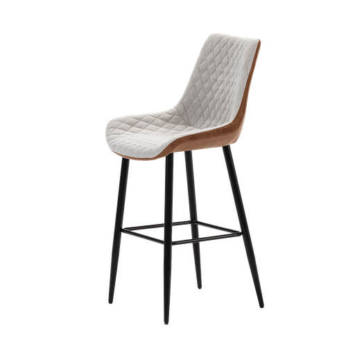 [ST-118-COMB-BL-MARRON-75] DH Tabouret Similicuir ST-118 (COMBINADO BLANCO/MARRON)