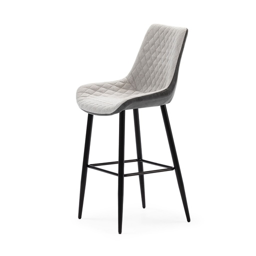 [PR/02224] DH Tabouret Similicuir ST-118 (COMBINADO GRIS/BLANCO)