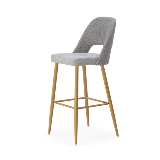 [PR/02245] DH  Stool Fabric ST-624 (GREY, OAK)