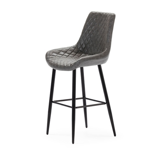 [PR/02687] DH Leatherette Stool ST-118 Height 65cm (GREY)