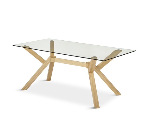 [DT-912-NAT-160] DINING TABLE DT-912 (NATURAL, 160 cm)