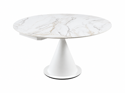 [DT-509-BLANCO-BLANCO] DINING TABLE DT-509 (WHITE, METAL BLANCO)