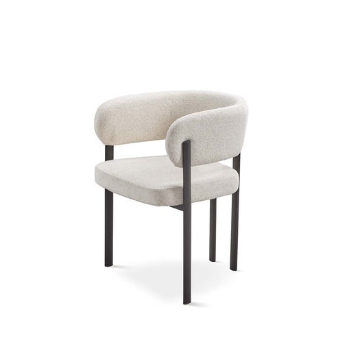 [DC-421-GRIS-NEGRO] DH CHAISE EN TISSU DC-421 (MÉTAL NOIR)