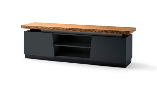 [MUEBTV121NE-CA] TV UNIT TV-121 NAYRA (BLACK, CARAMEL)