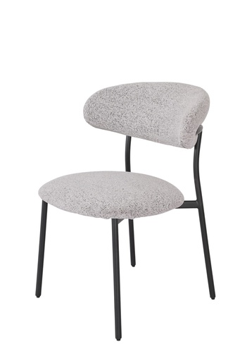 [DC-425-GRIS-NEG] DH FABRIC CHAIR DC-425 (GREY, BLACK METAL)