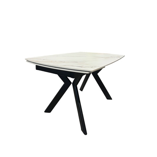 [PR/3518844] MESA COMEDOR DT-530 (BLANCO, METAL NEGRO)