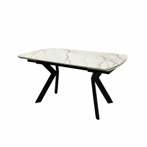 [PR/3518844] MESA COMEDOR DT-530 (BLANCO, METAL NEGRO)