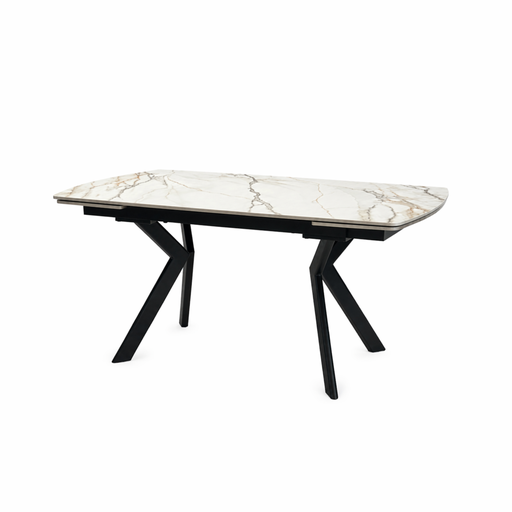 [PR/3518844] MESA COMEDOR DT-530 (WHITE, BLACK METAL, 140 (200) cm)