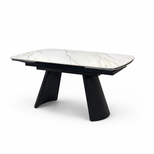 [PR/3518865] MESA COMEDOR DT-532 (BLANCO, METAL NEGRO, 140 (200) cm)