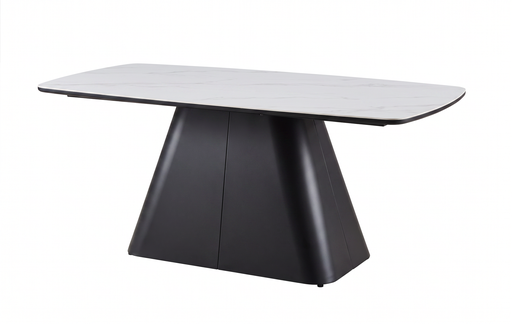 [PR/3519696] MESA COMEDOR DT-604 (BLANCO, METAL NEGRO)