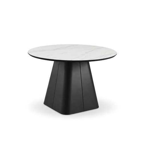 [PR/3519704] MESA COMEDOR DT-605 (BLANCO, METAL NEGRO)