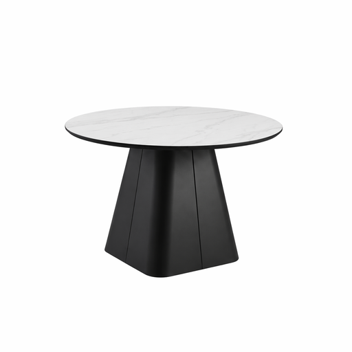 [PR/3519704] MESA COMEDOR DT-605 (BLANCO, METAL NEGRO)